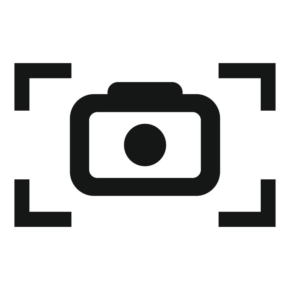 Camera focusing screen taking photo icon vector