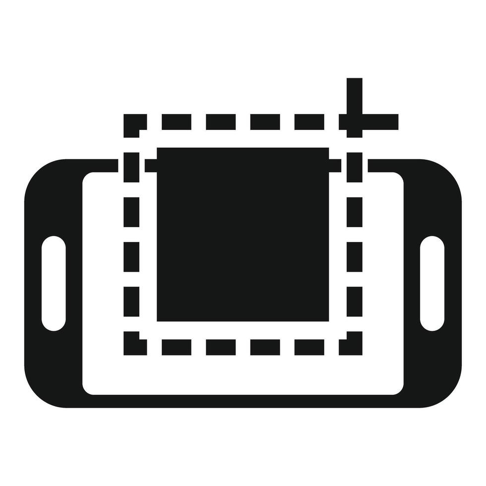 Smartphone cropping tool editing photo icon vector