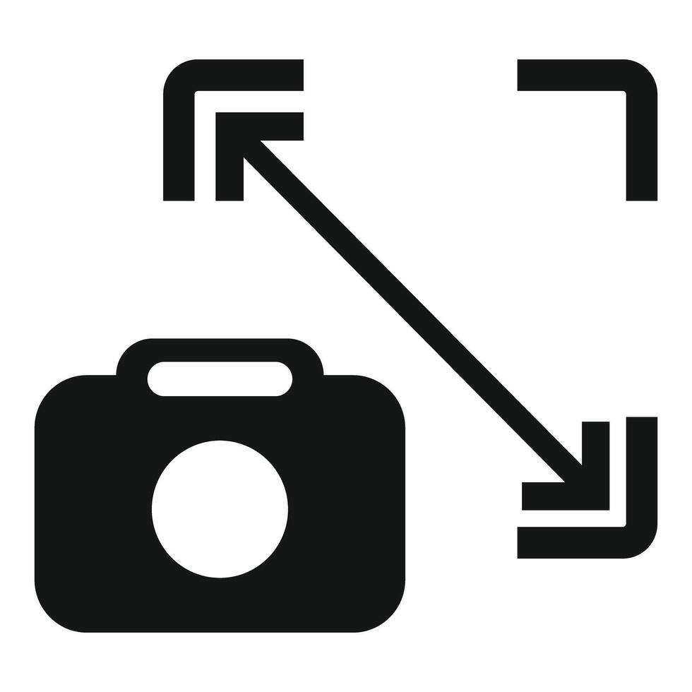 Diagonal camera move showing motion blur effect icon vector