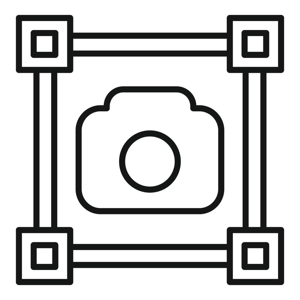 Augmented reality camera focusing object recognition icon vector