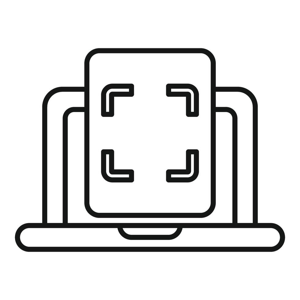 Smartphone is scanning fingerprint on platform for user authentication vector