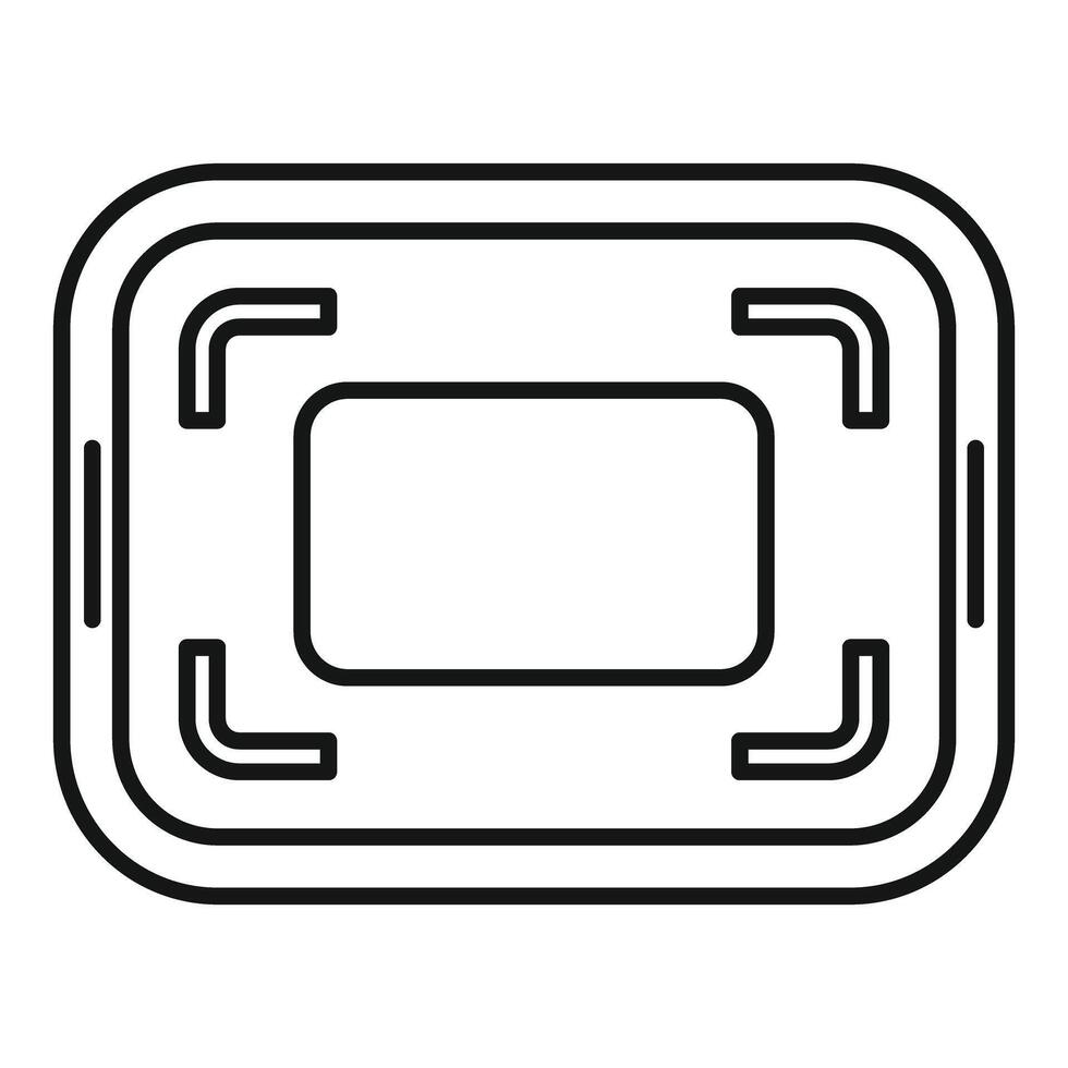 Smartphone displaying augmented reality focusing interface icon vector