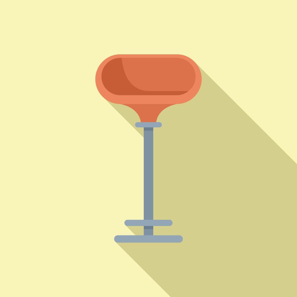 Modern bar stool standing on one leg with footrest vector
