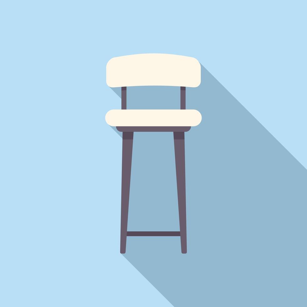 Modern bar stool standing on blue background vector