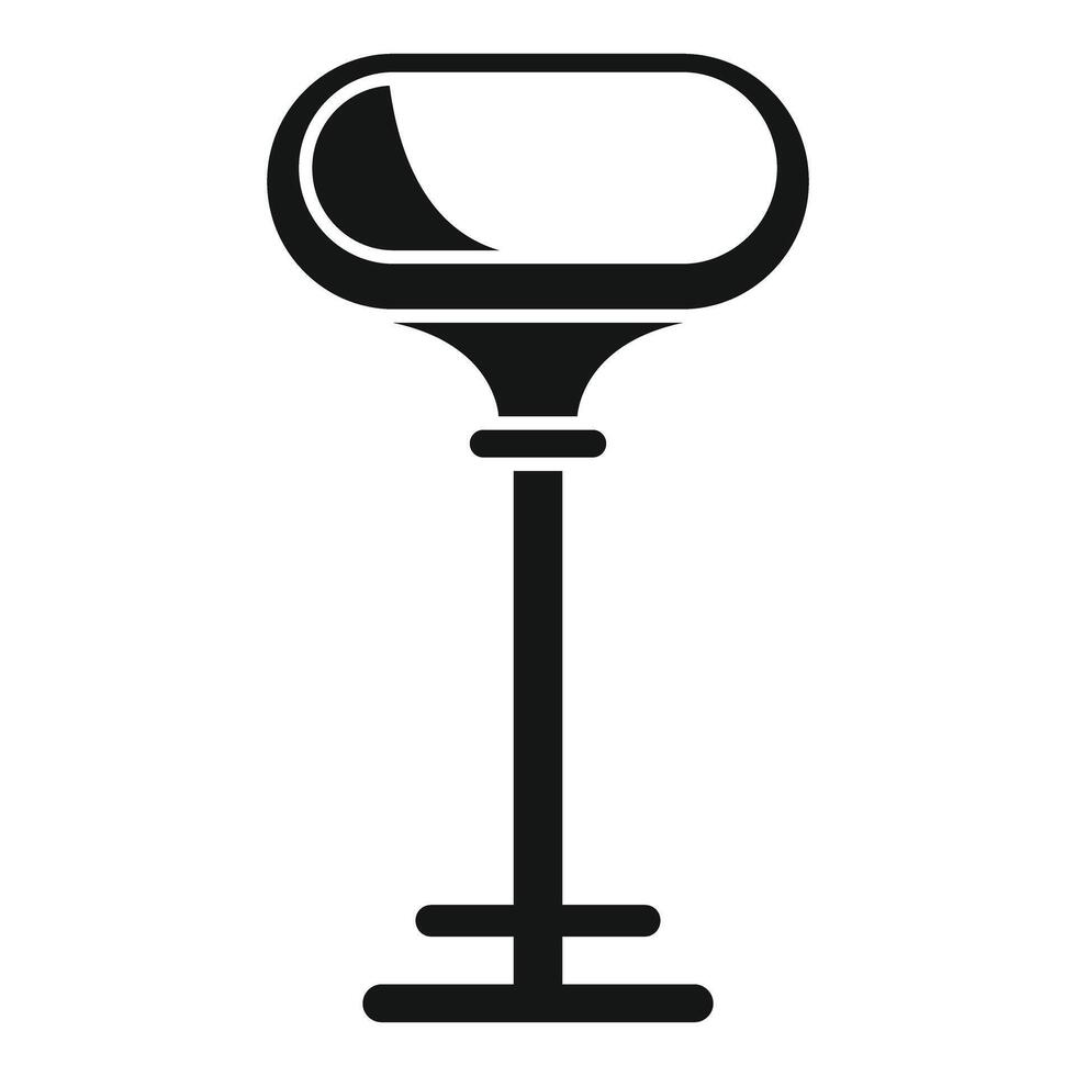 Simple black and white icon of a road sign on a metal pole vector