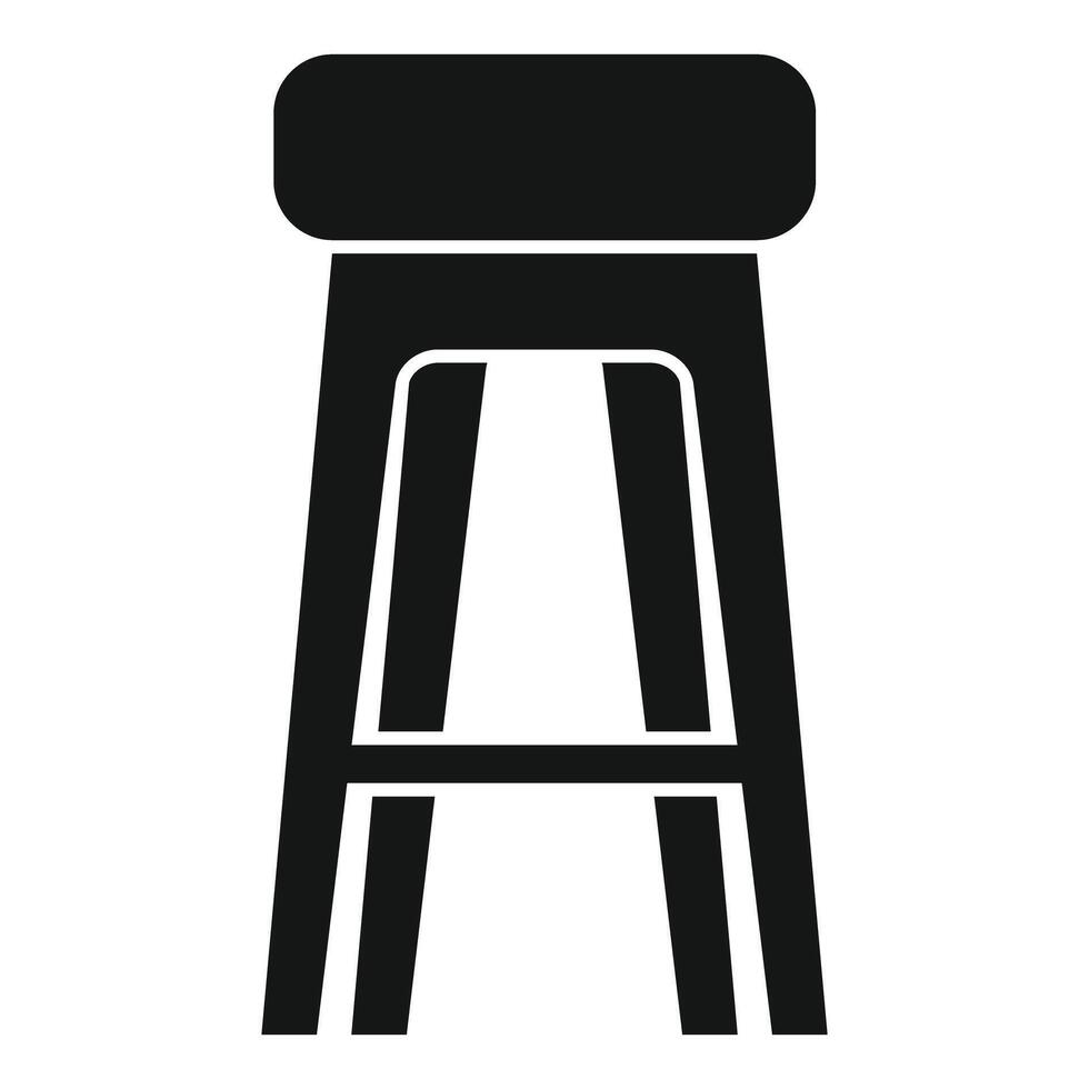 Tall bar stool standing on white background vector