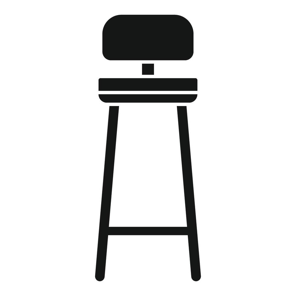 Modern bar stool standing tall with simple design vector