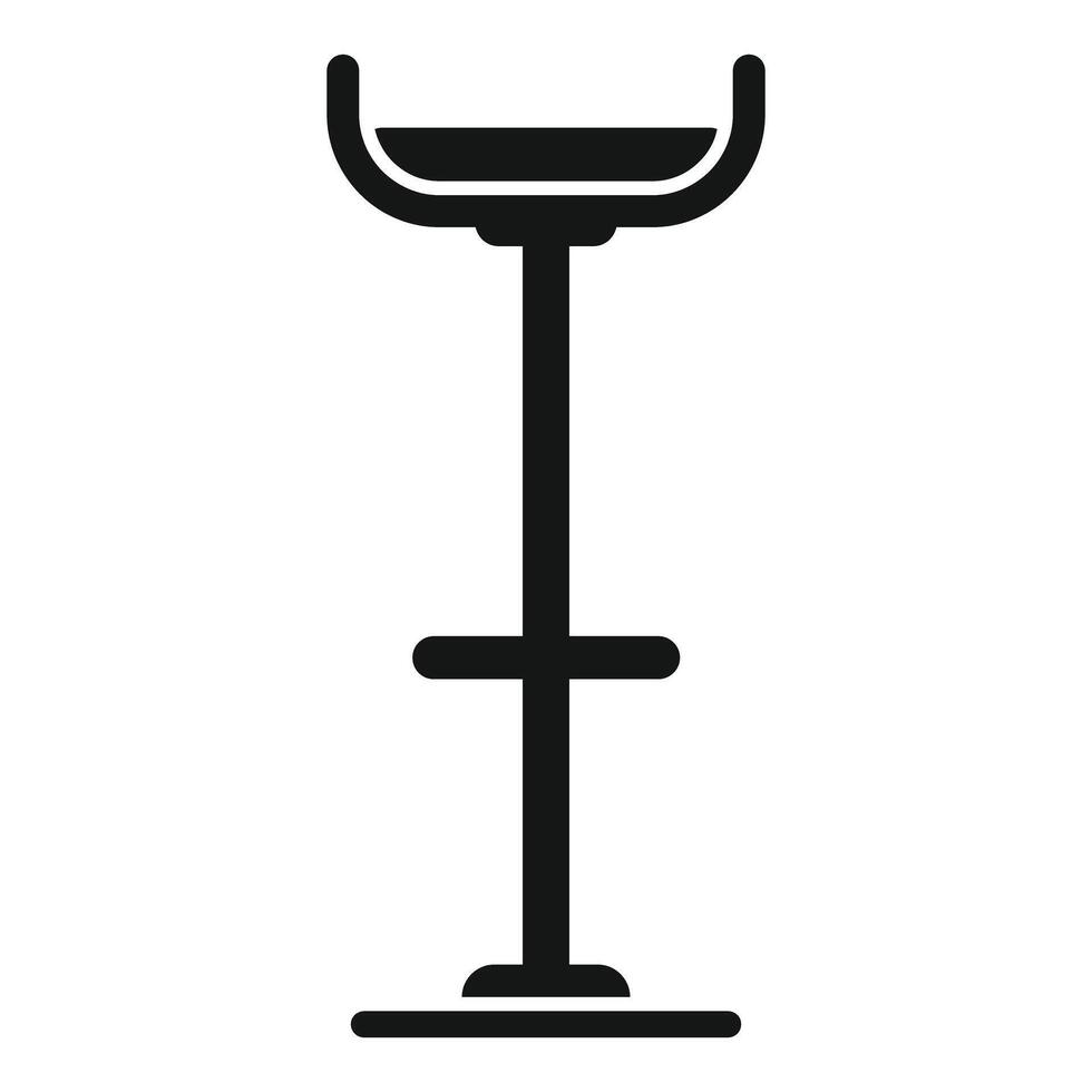 Modern bar stool standing on white background vector