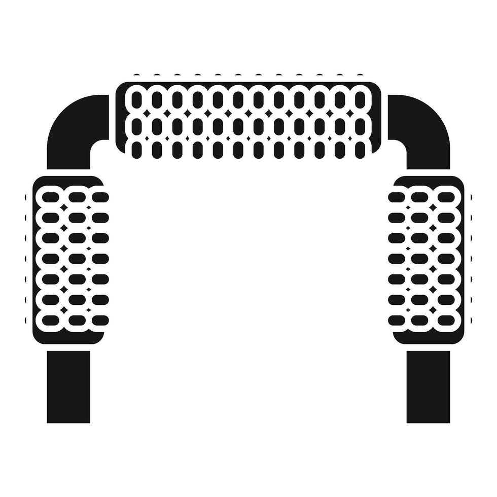Car engine heat exchanger cooling system part icon vector