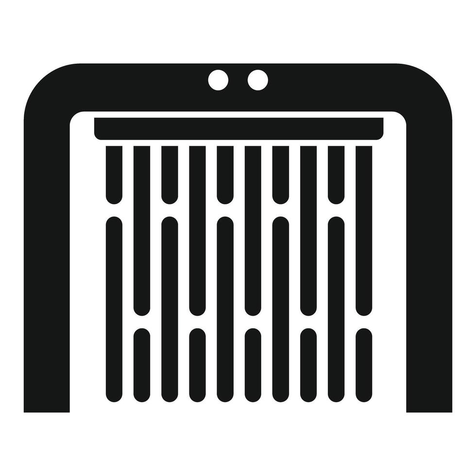 Vertical solarium is generating ultraviolet light vector