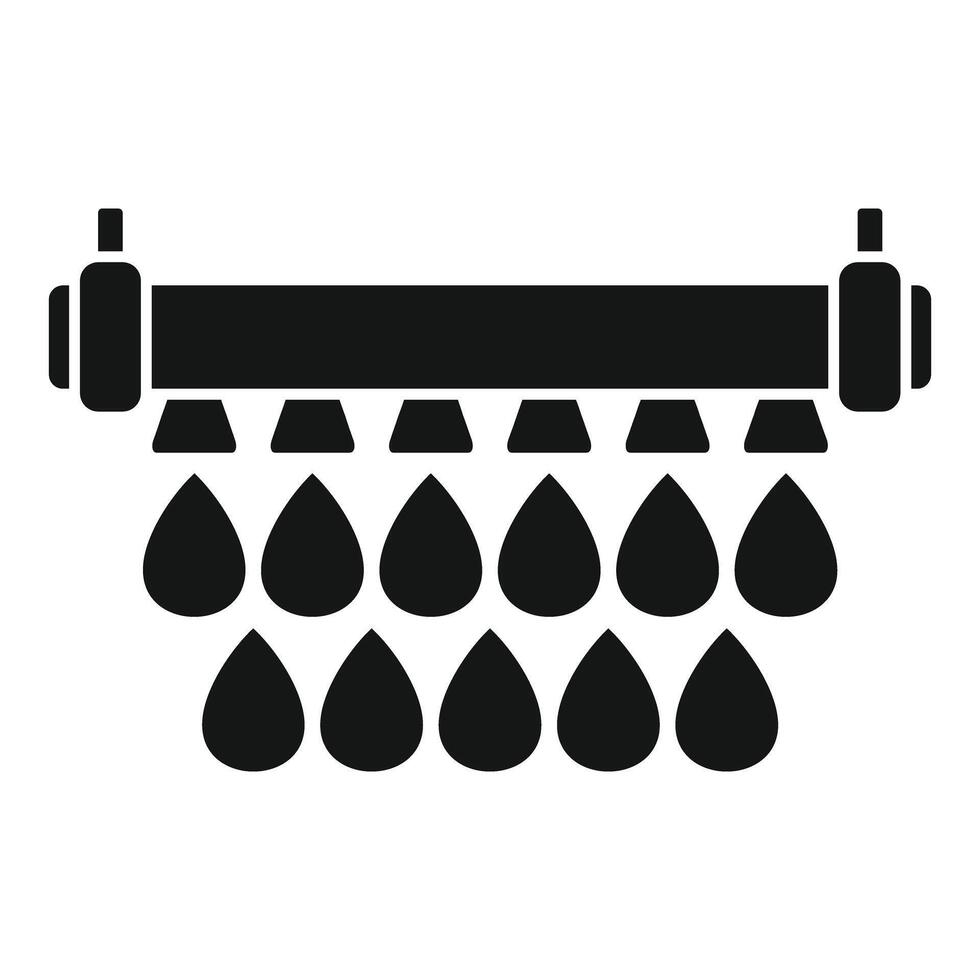Water irrigation system spraying water drops icon vector