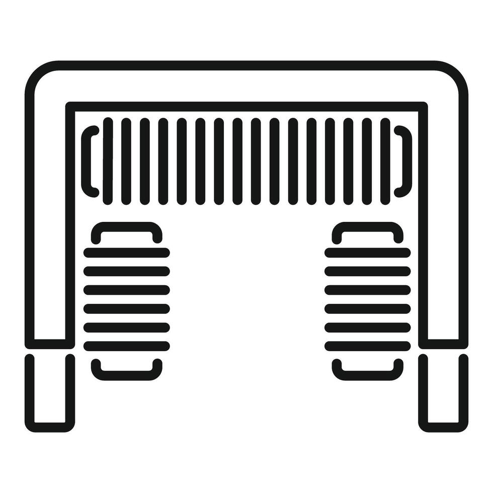 Car entering automatic car wash machine icon vector