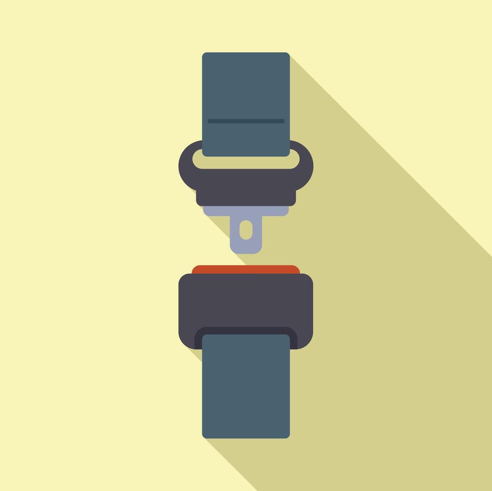 Open seat belt buckle waiting to be fastened for safety vector