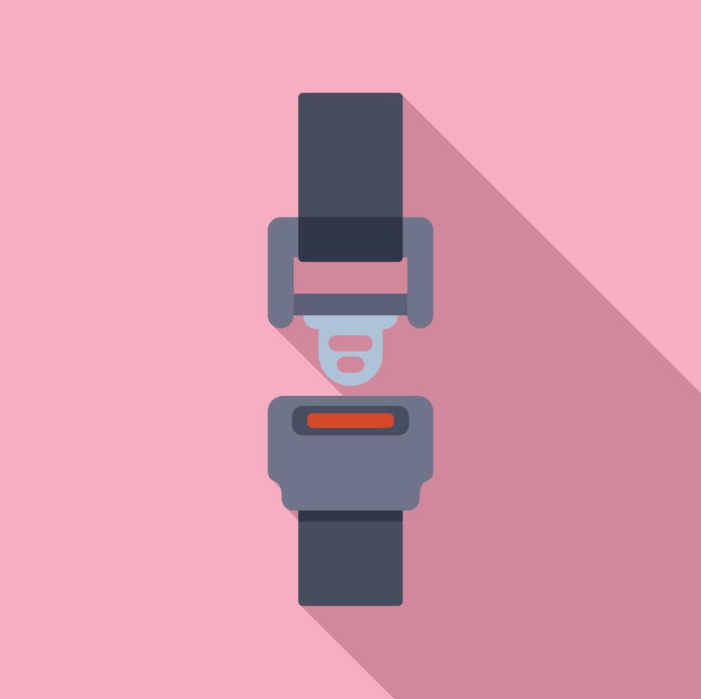 Open seat belt buckle waiting to be fastened for safety vector