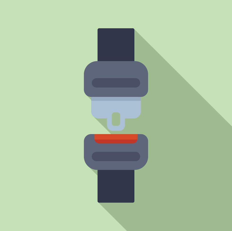 Open seat belt buckle waiting to be fastened for safety vector