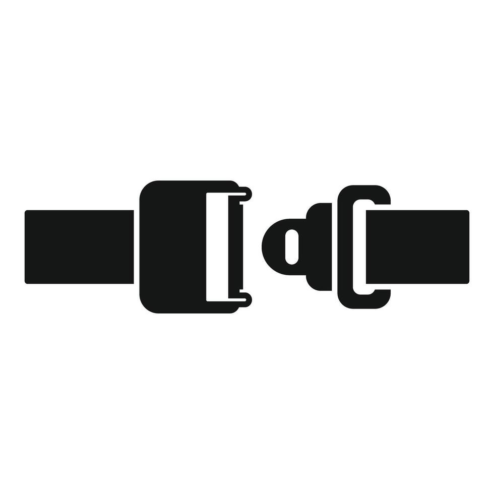 Seat belt fastener securing safety in vehicles vector