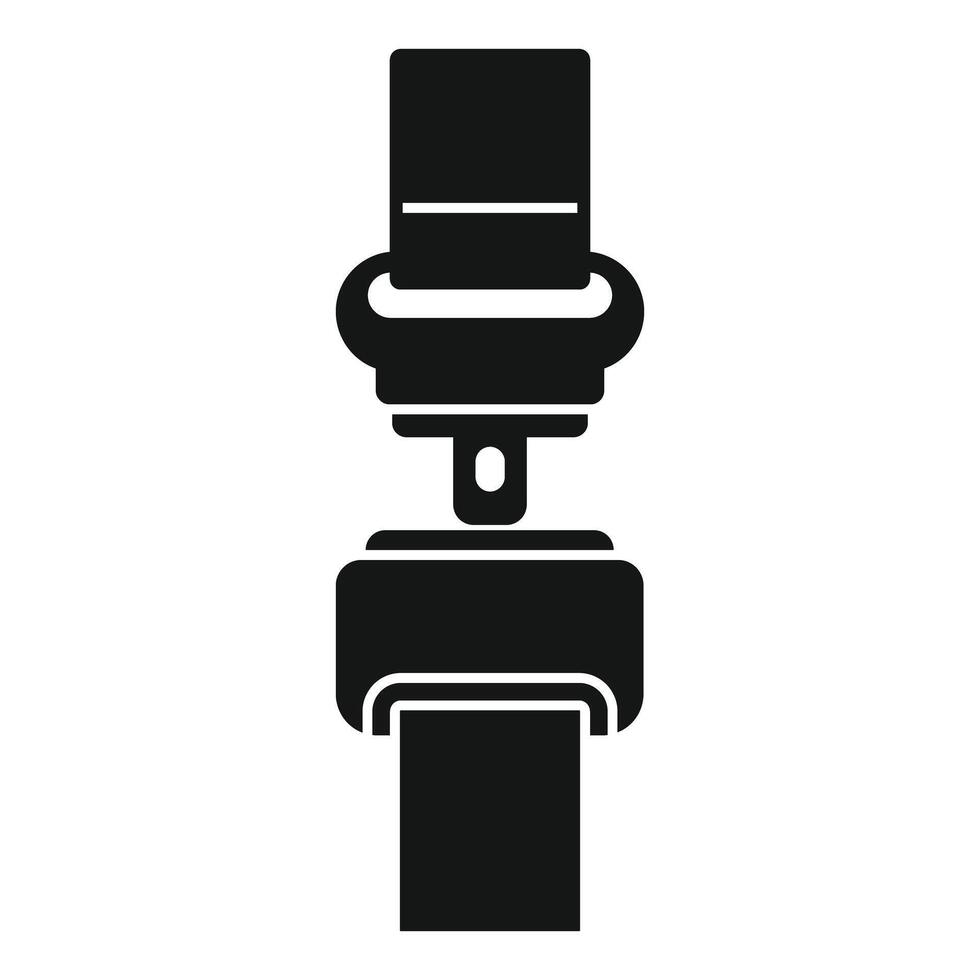 Safety seat belt fastened protecting passenger during travel vector