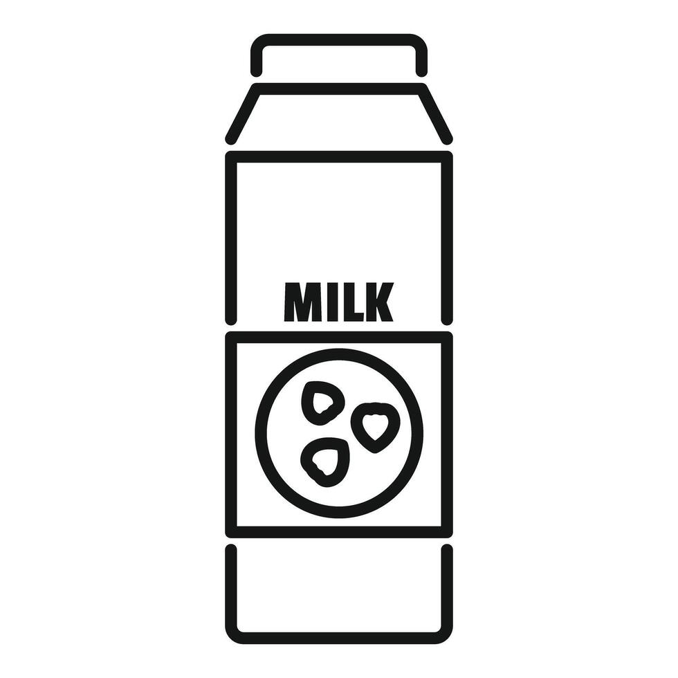 Milk carton icon representing dairy product packaging vector