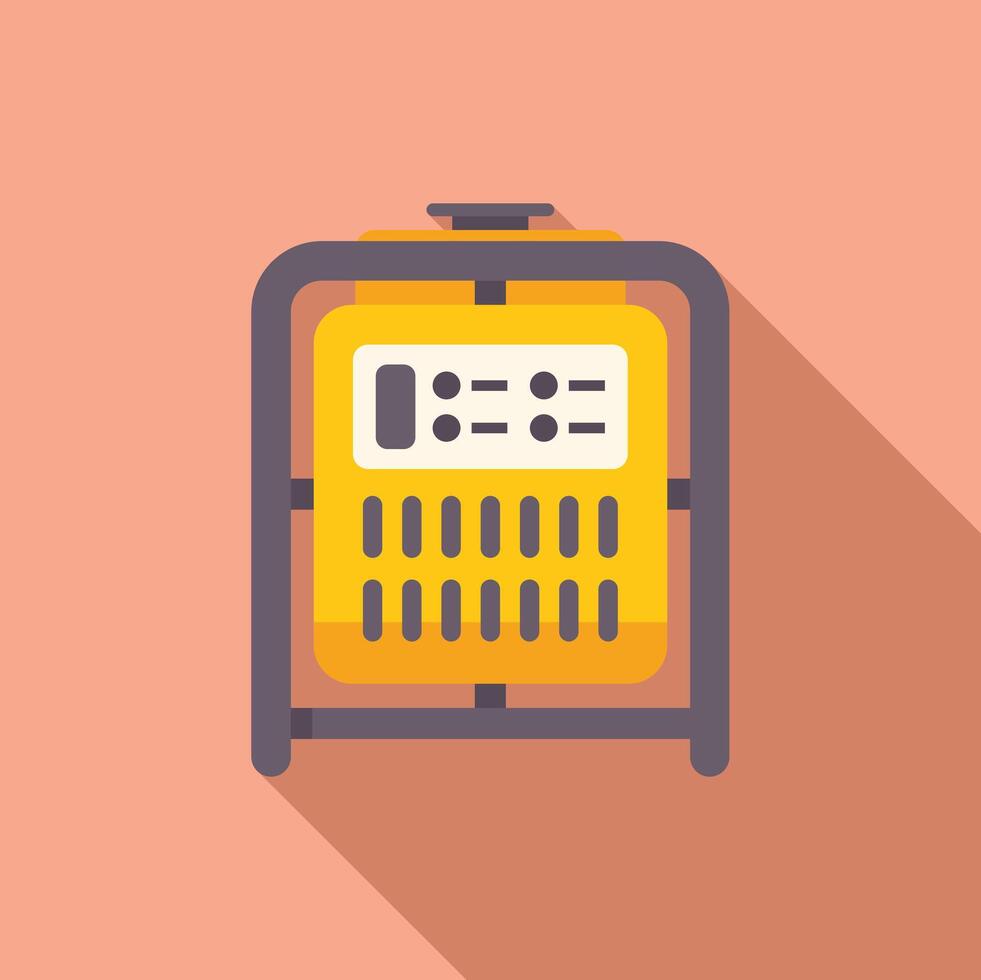 Portable generator providing electricity during power outage vector