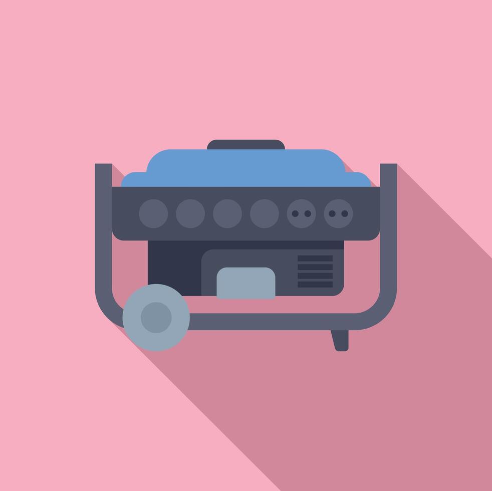 Portable generator providing electricity during power outage vector
