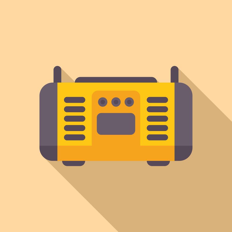 Portable radio cassette player providing musical entertainment vector