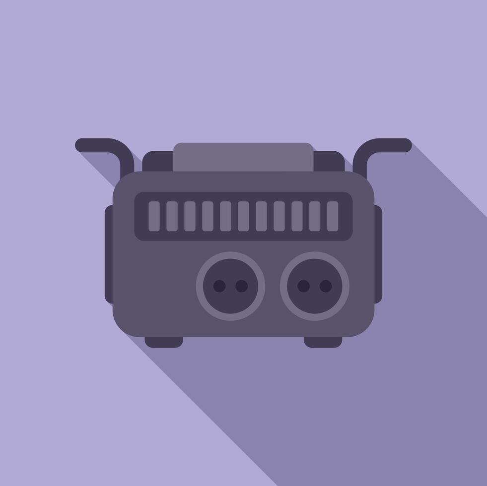 Portable generator providing emergency power during blackout vector