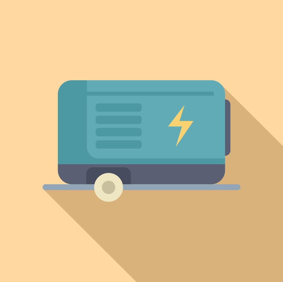 Portable generator providing emergency power during blackout vector