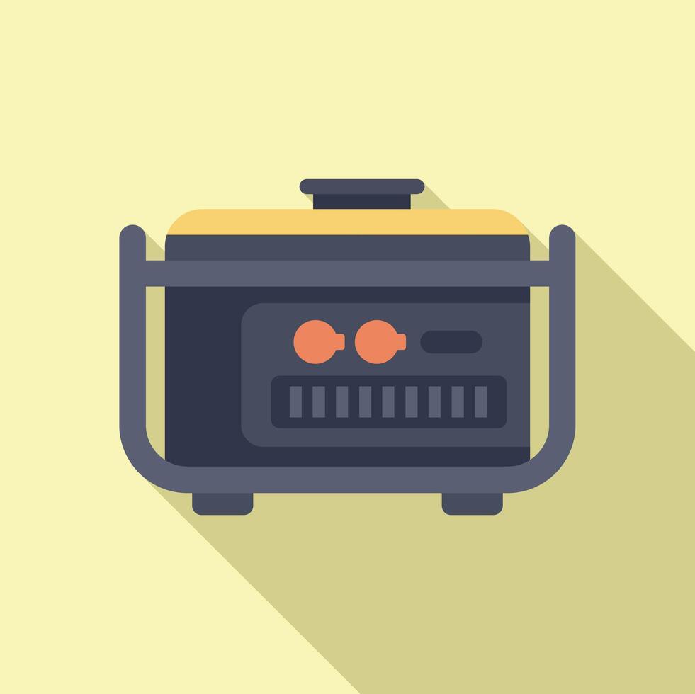 Portable generator providing power during power outage vector