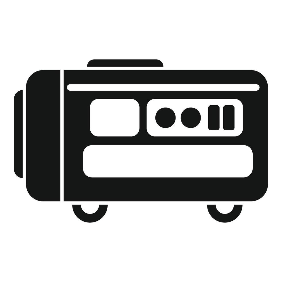 Portable generator providing electricity during power outage vector