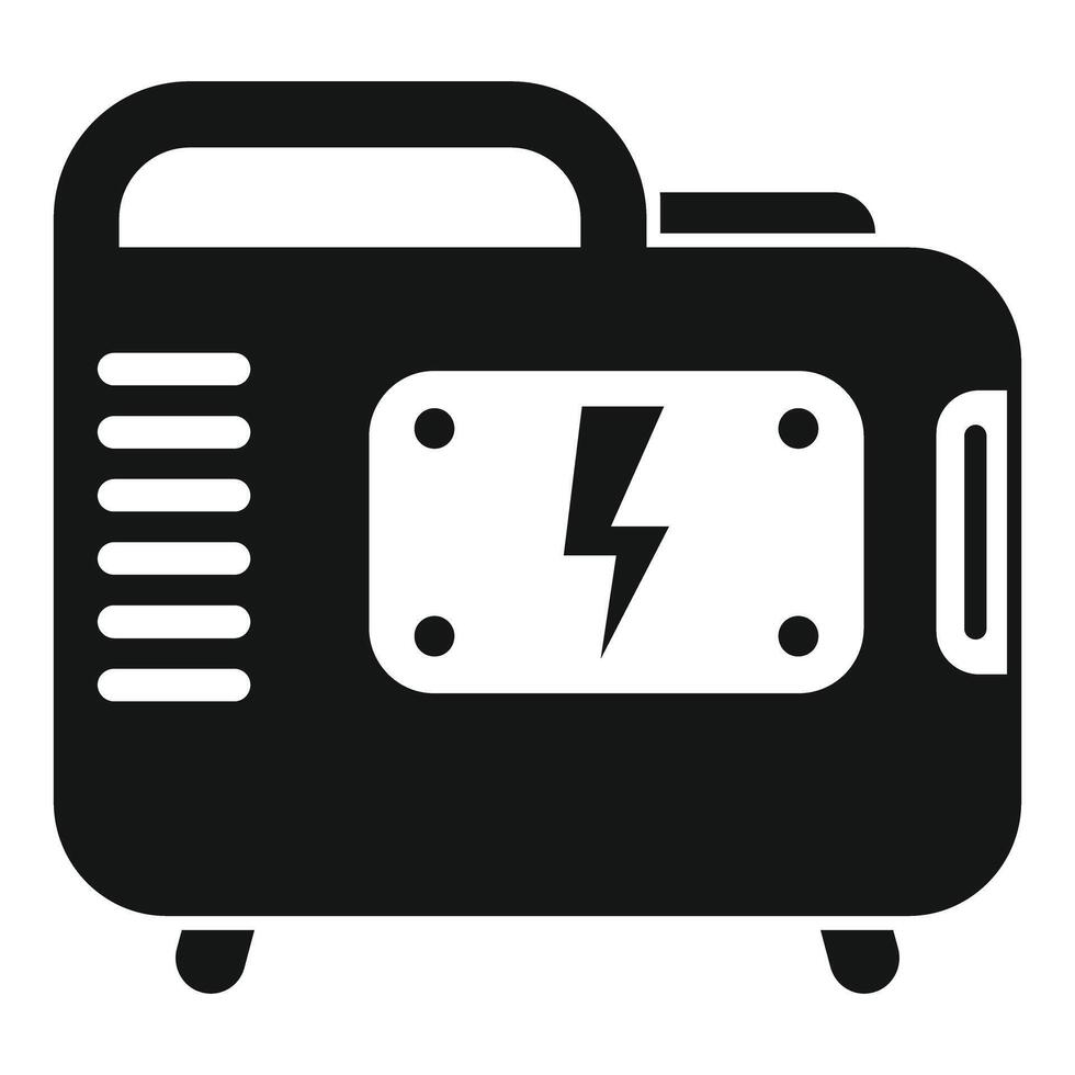 Portable power generator supplying electricity during blackout vector