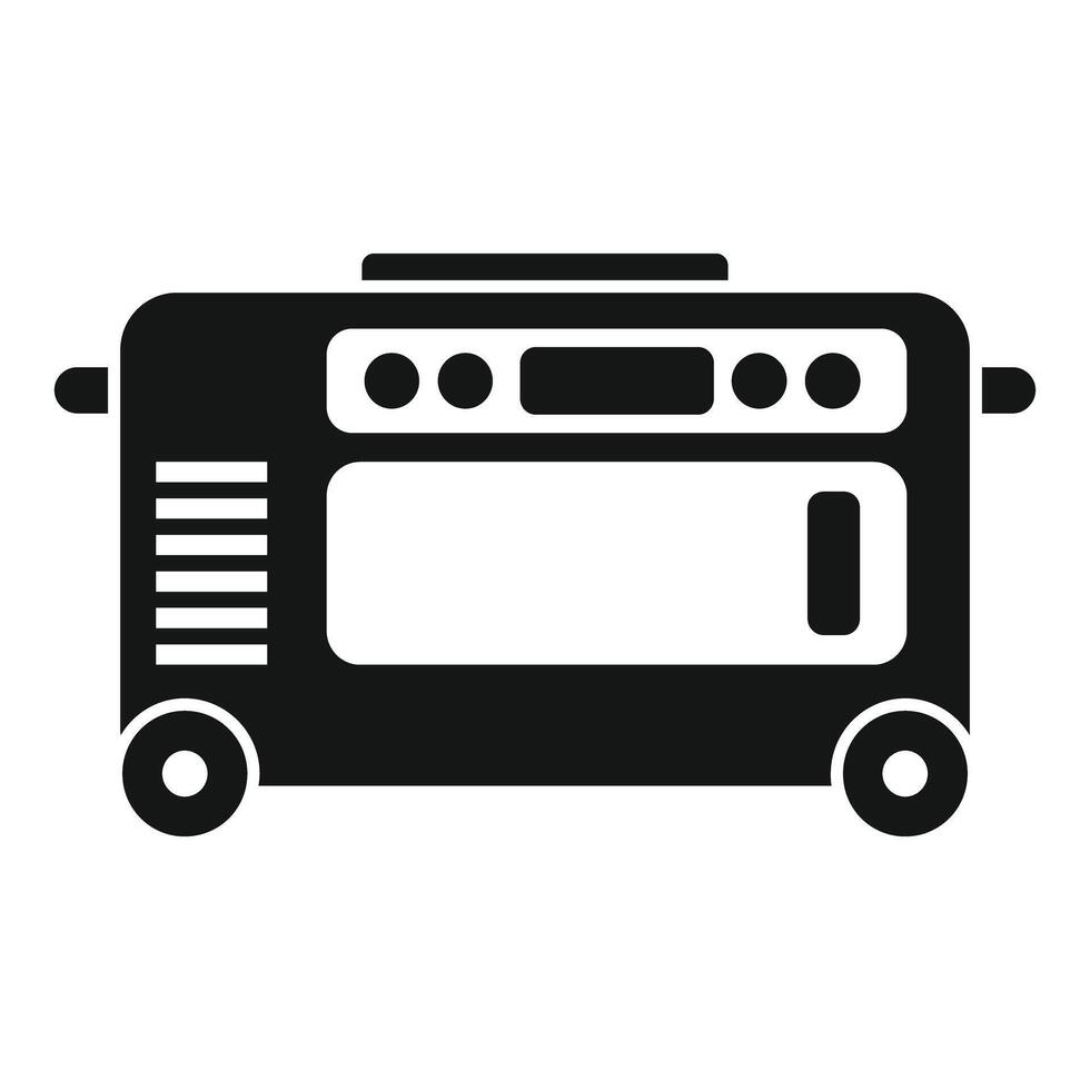 Portable generator providing electricity during power outage vector
