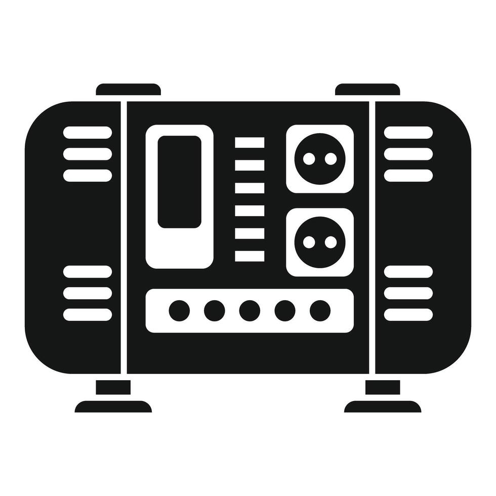 Portable power generator supplying electricity during power outage vector
