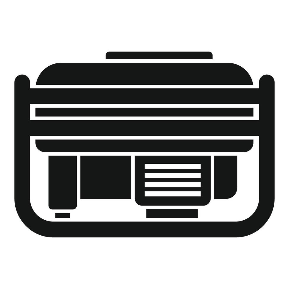 Portable generator providing emergency power during blackout vector
