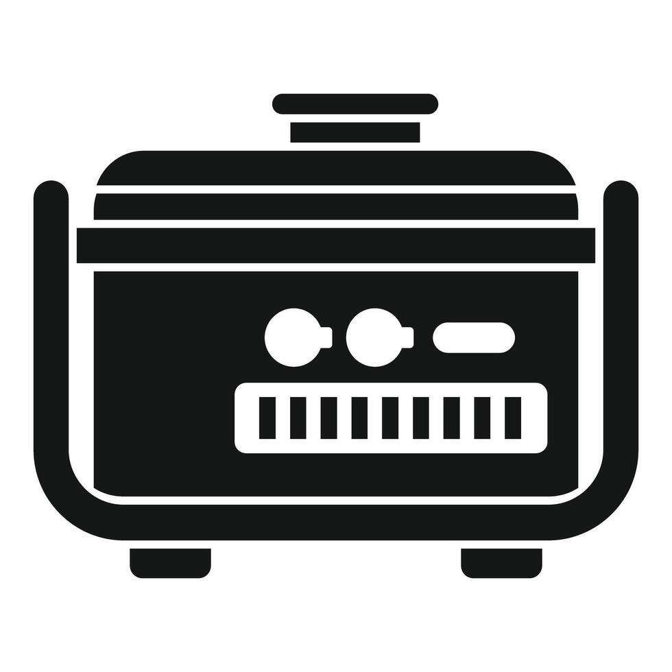 Portable power generator supplying electricity during power outage vector