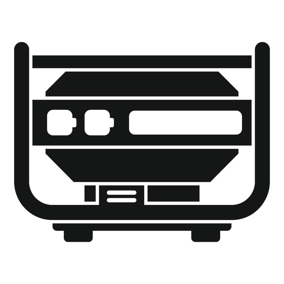 Portable power generator supplying electricity during power outage vector