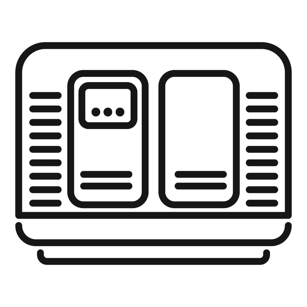 Portable generator providing electricity during power outage vector