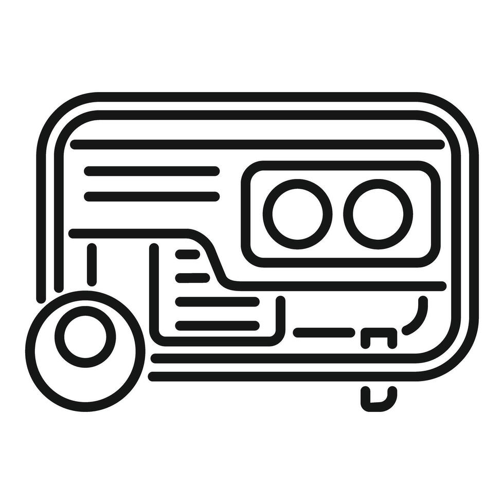 Portable gas generator providing electricity during power outage vector