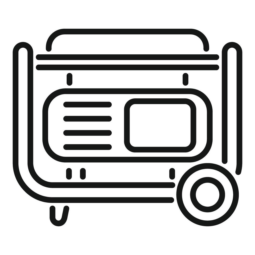 Portable power generator supplying electricity during power outage vector