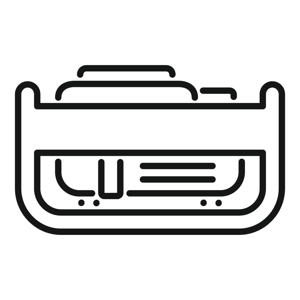 Vintage radio receiver broadcasting music on airwaves icon vector