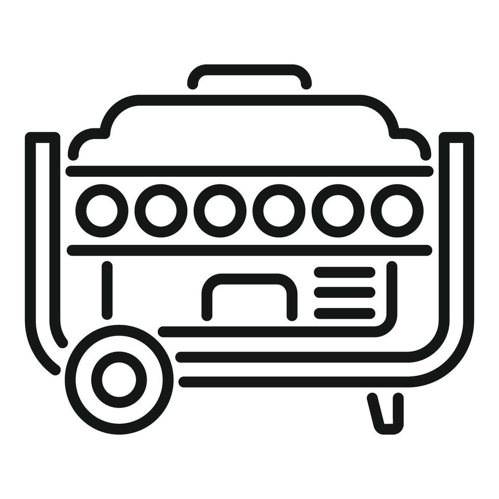 Portable generator providing power during emergency situation vector