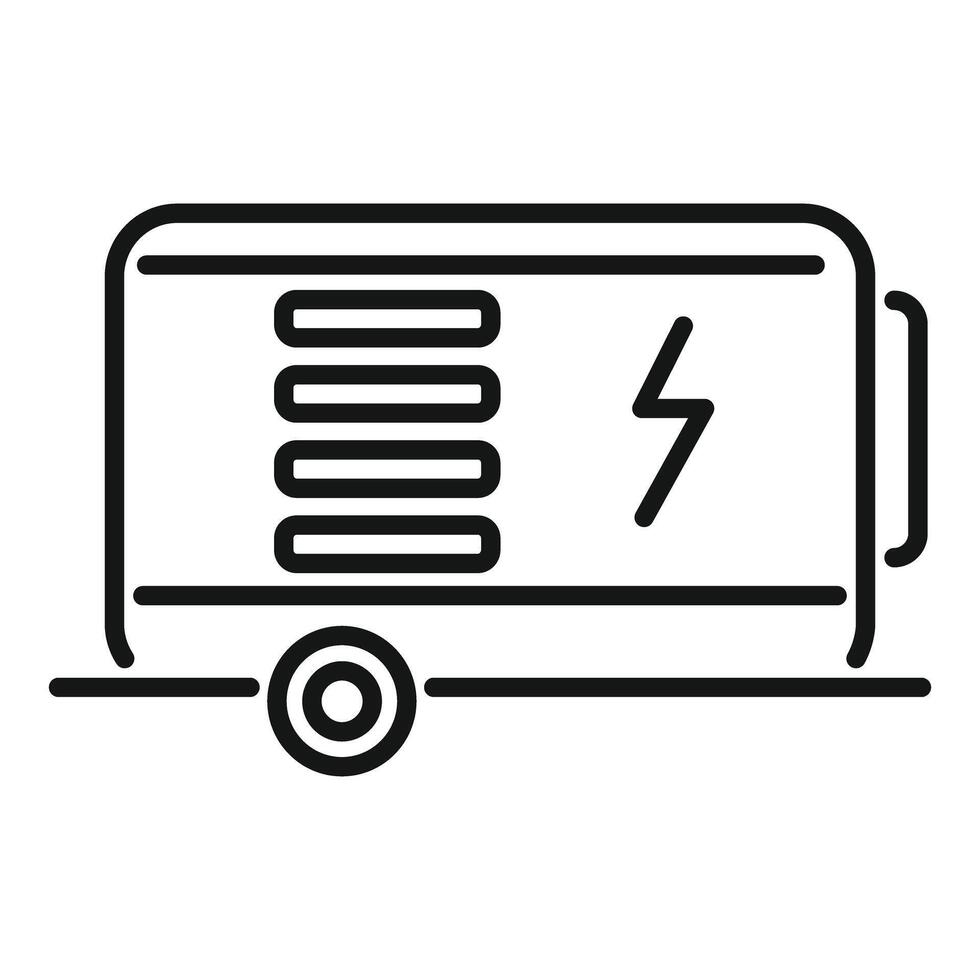 Mobile diesel or gas generator for providing electricity vector