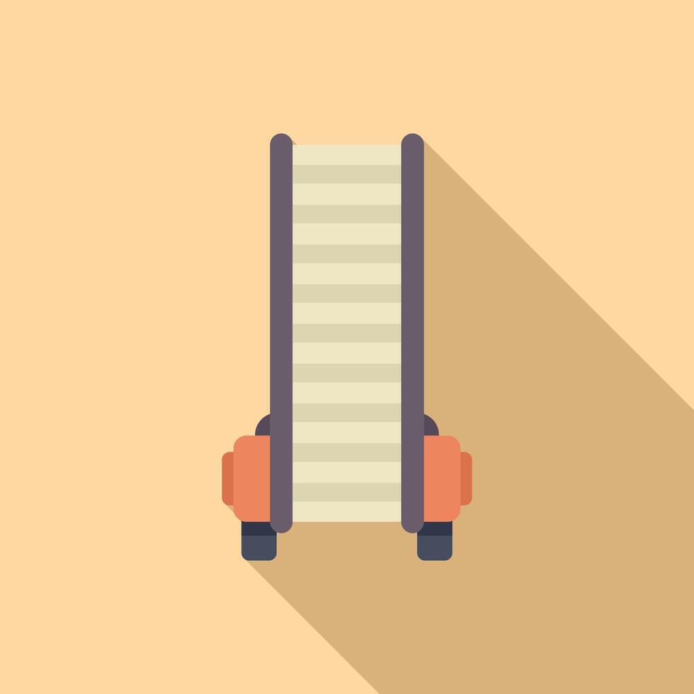 Empty airport travelator moving staircase taking up nobody vector