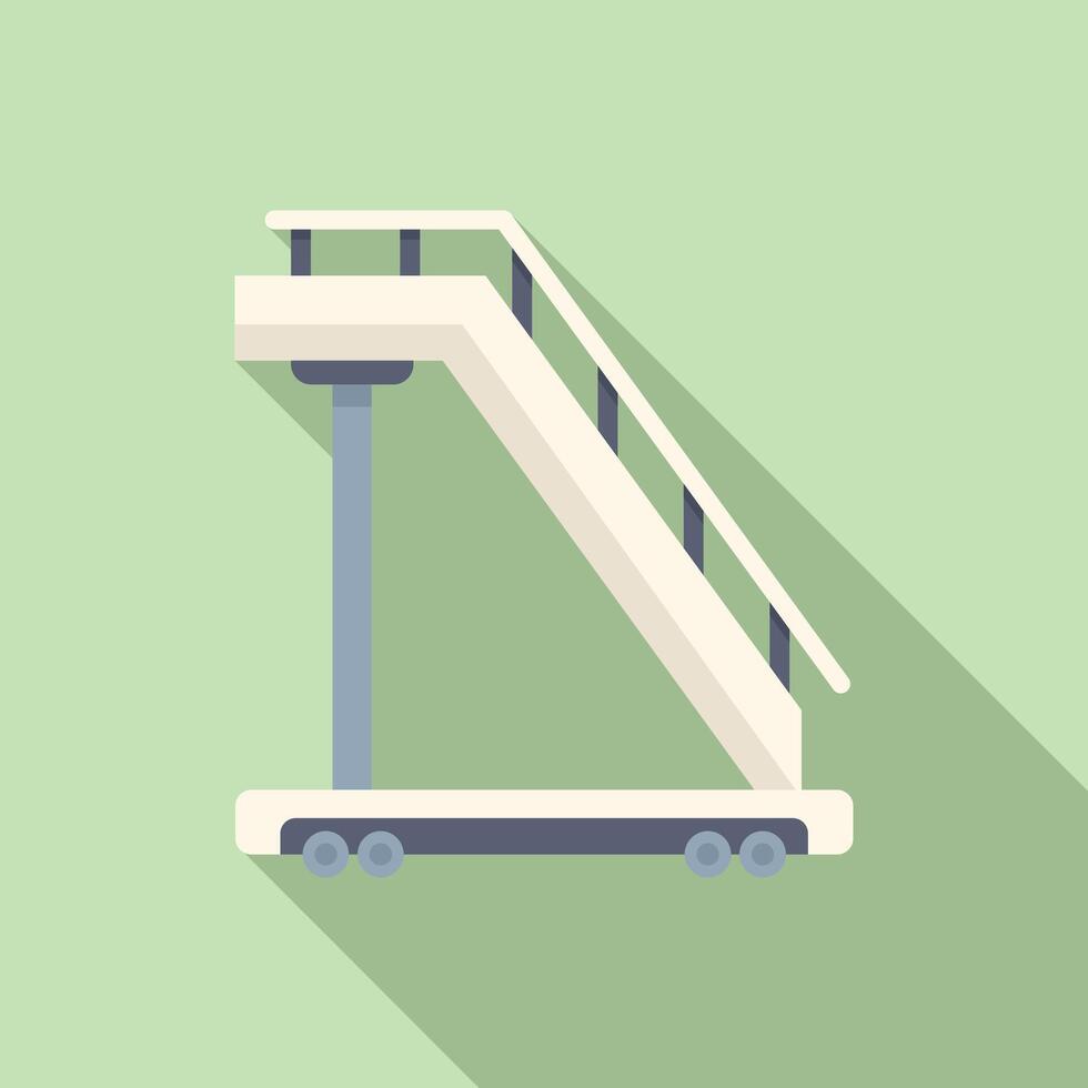 Airplane stairs with wheels standing for boarding vector