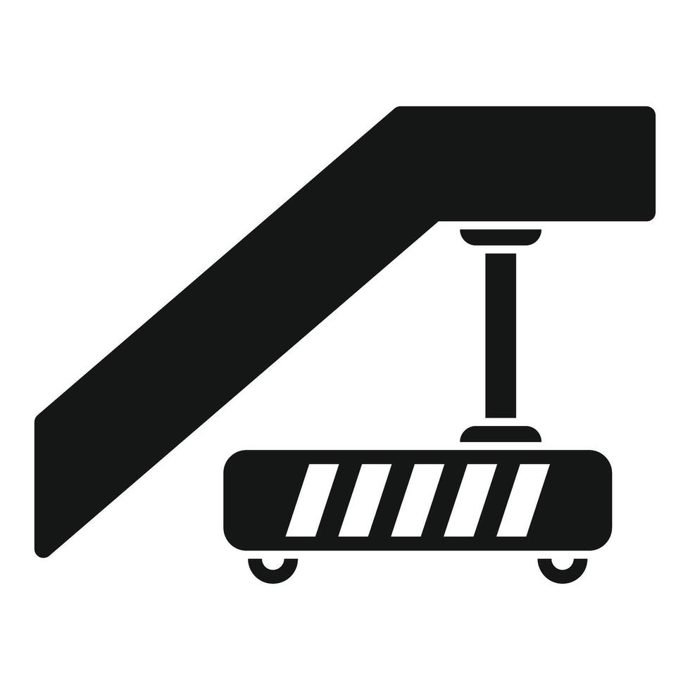 Mobile airport gangway connecting passengers to airplane vector