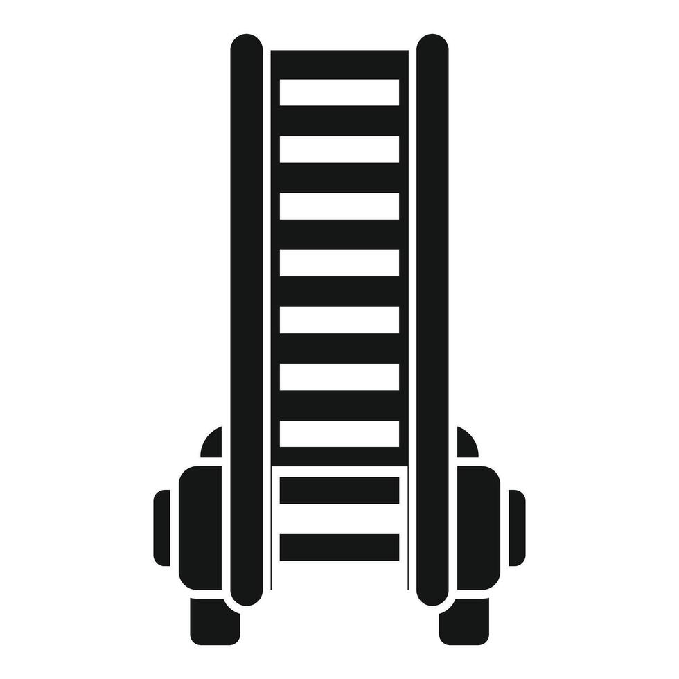 Fire truck ladder extending upwards to fight fire vector