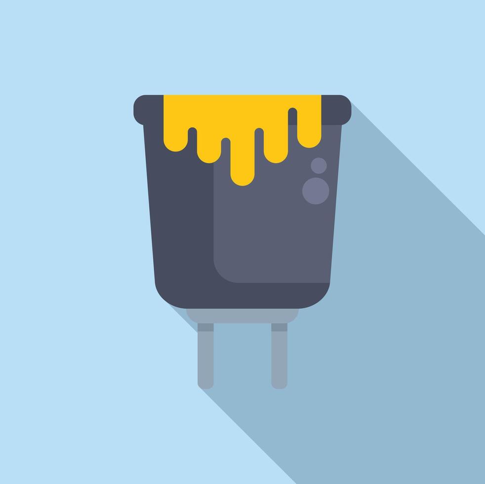 Electrical safety concept with a plug partially covered in liquid vector