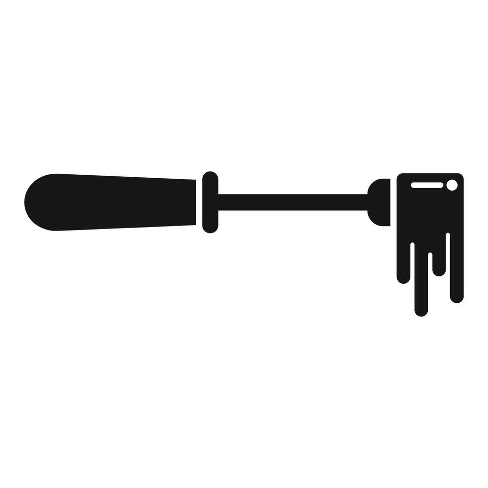 Honey dipper stick dripping with honey icon vector