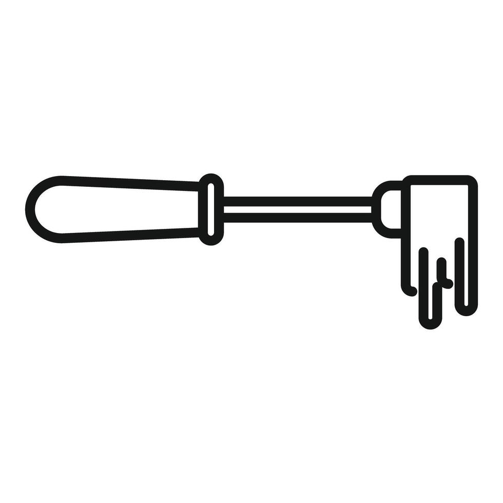 Blacksmith tool forging metal with handle icon vector