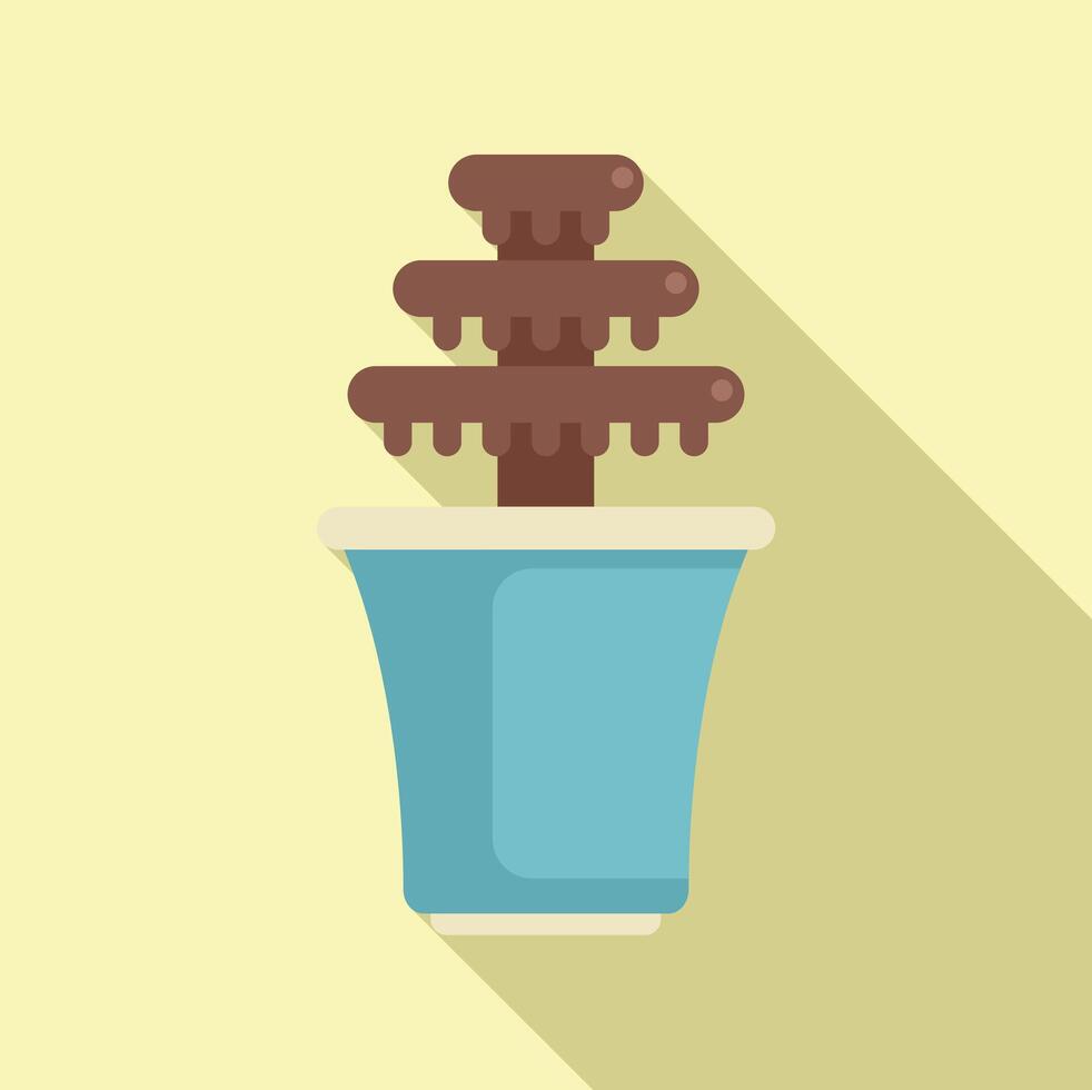 Chocolate fountain cascading down indulgent treat dessert buffet icon vector