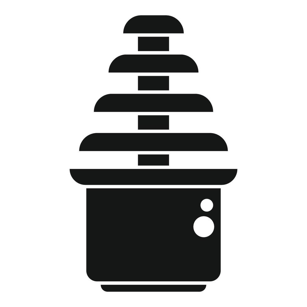 Chocolate fountain machine making dessert icon vector